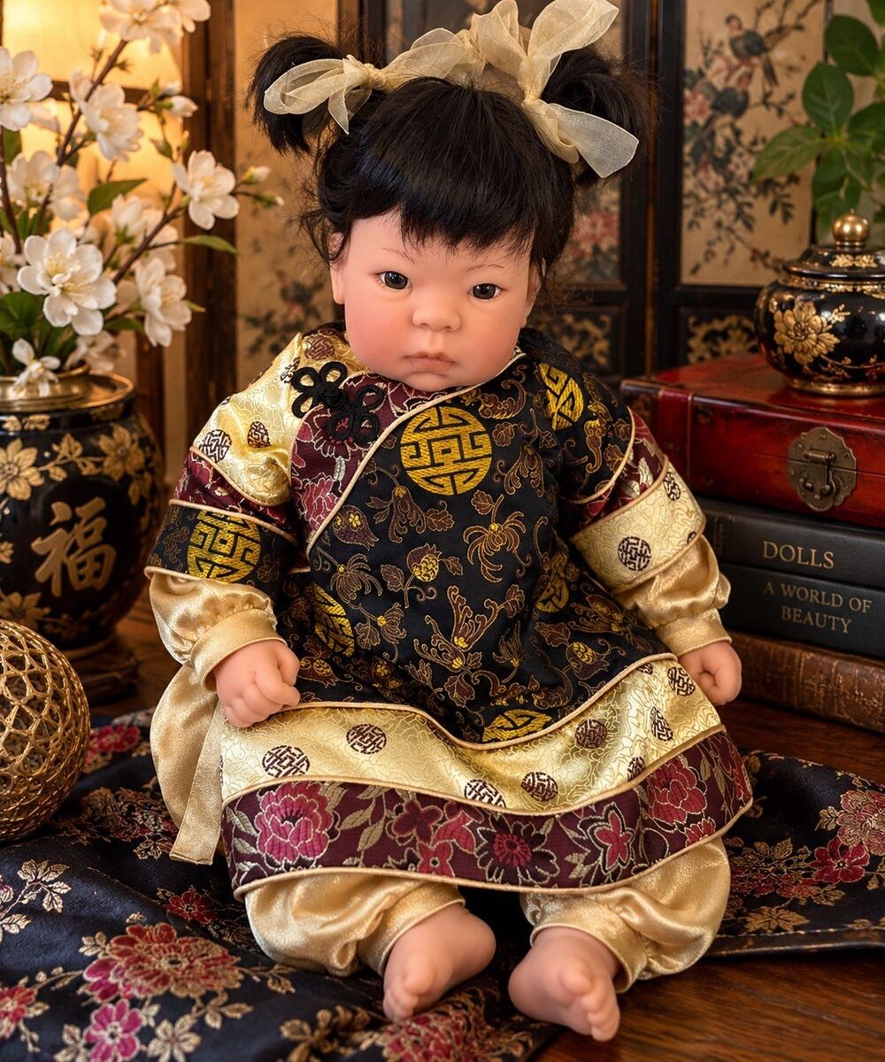 Lee Middleton Reva Schick Asian Baby Doll Signed LE 1263/1502 20”